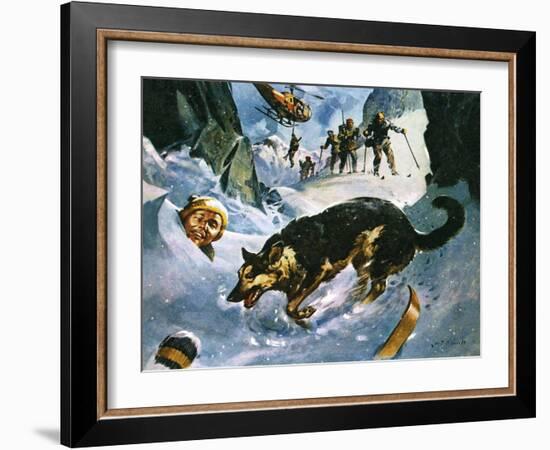 Rescue in the Snow-McConnell-Framed Giclee Print