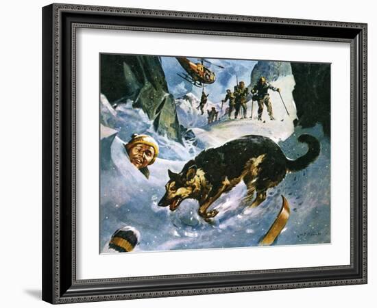 Rescue in the Snow-McConnell-Framed Giclee Print