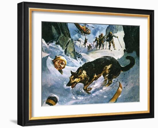 Rescue in the Snow-McConnell-Framed Giclee Print