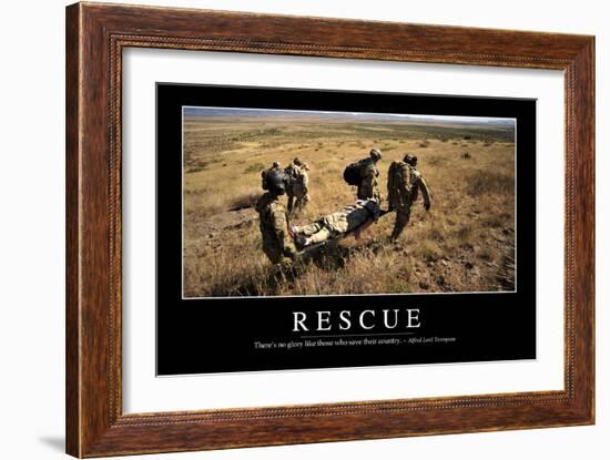 Rescue: Inspirational Quote and Motivational Poster-null-Framed Photographic Print