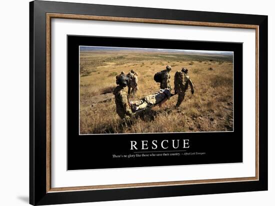 Rescue: Inspirational Quote and Motivational Poster-null-Framed Photographic Print