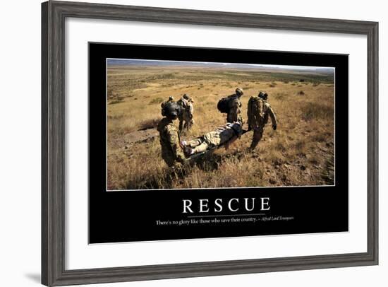 Rescue: Inspirational Quote and Motivational Poster-null-Framed Photographic Print