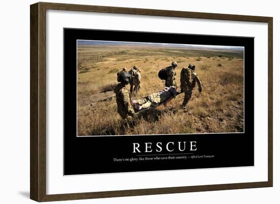 Rescue: Inspirational Quote and Motivational Poster-null-Framed Photographic Print