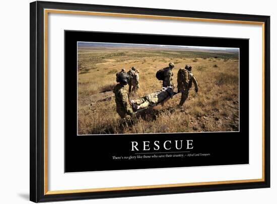 Rescue: Inspirational Quote and Motivational Poster-null-Framed Photographic Print