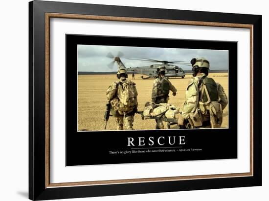Rescue: Inspirational Quote and Motivational Poster-null-Framed Photographic Print