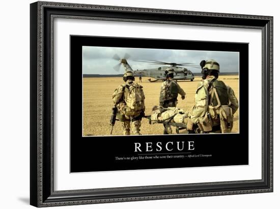 Rescue: Inspirational Quote and Motivational Poster-null-Framed Photographic Print