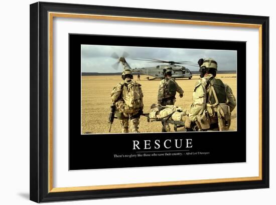 Rescue: Inspirational Quote and Motivational Poster-null-Framed Photographic Print