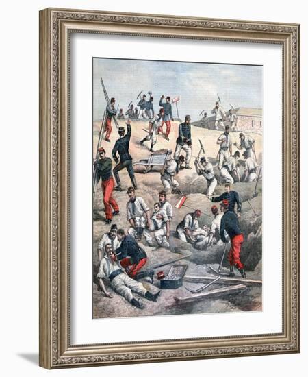 Rescue of the Victims at Aubervilliers Fort, 1892-Horace Vernet-Framed Giclee Print