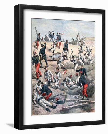 Rescue of the Victims at Aubervilliers Fort, 1892-Horace Vernet-Framed Giclee Print