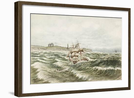 Rescue Off Tynemouth-James Henry Cleet-Framed Giclee Print