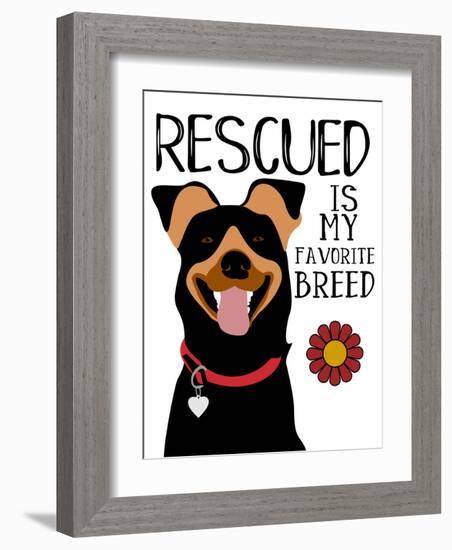 Rescued is my Favorite Breed-Ginger Oliphant-Framed Art Print