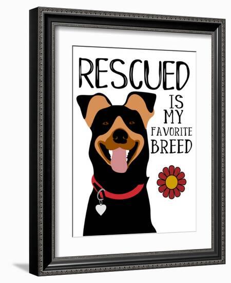 Rescued is my Favorite Breed-Ginger Oliphant-Framed Art Print