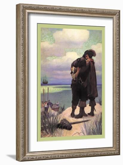 Rescued-Newell Convers Wyeth-Framed Art Print