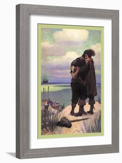 Rescued-Newell Convers Wyeth-Framed Art Print