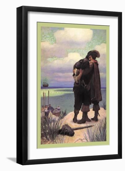 Rescued-Newell Convers Wyeth-Framed Art Print