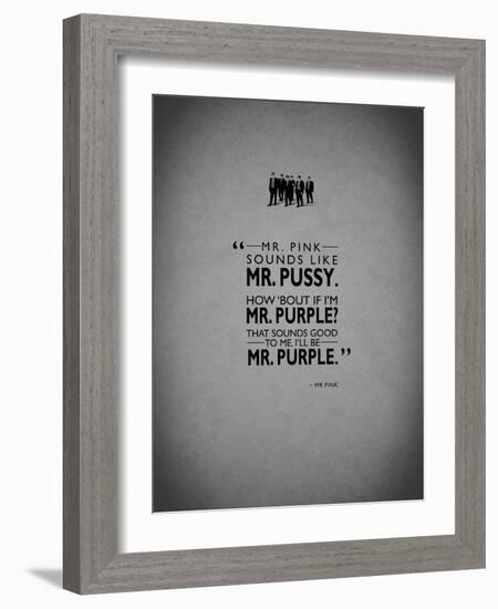 Reservoir-Dogs Mr-Pink-Mark Rogan-Framed Art Print