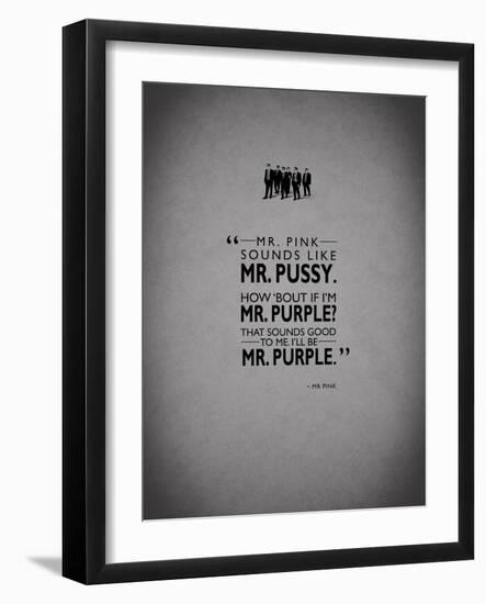 Reservoir-Dogs Mr-Pink-Mark Rogan-Framed Art Print