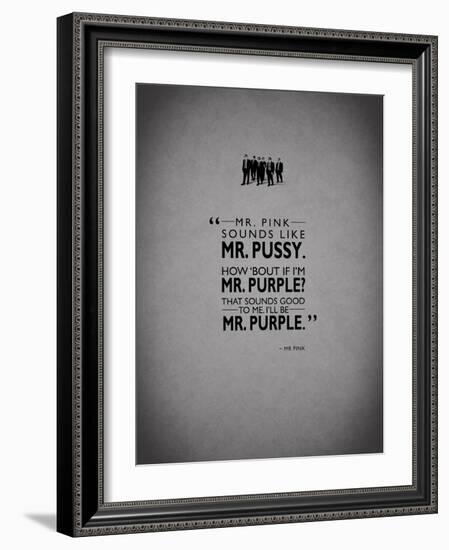 Reservoir-Dogs Mr-Pink-Mark Rogan-Framed Art Print