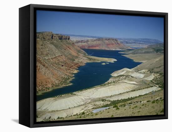 Reservoir on Green River, in the Flaming Gorge National Recreation Area, Utah Wyoming Border, USA-Waltham Tony-Framed Premier Image Canvas