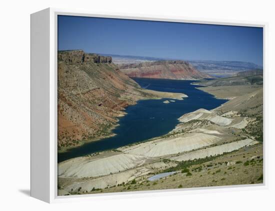 Reservoir on Green River, in the Flaming Gorge National Recreation Area, Utah Wyoming Border, USA-Waltham Tony-Framed Premier Image Canvas