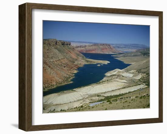 Reservoir on Green River, in the Flaming Gorge National Recreation Area, Utah Wyoming Border, USA-Waltham Tony-Framed Photographic Print