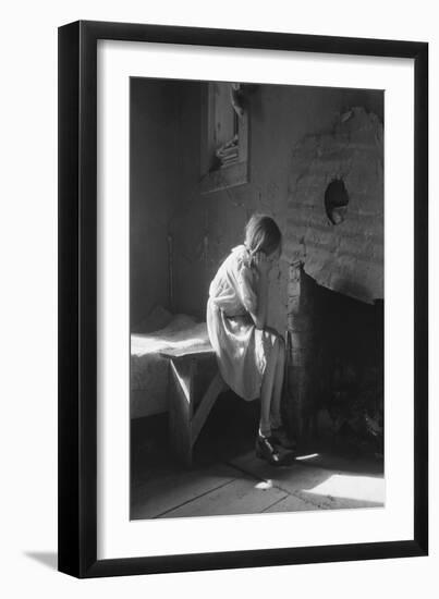 Resettled Farm Child-Dorothea Lange-Framed Premium Giclee Print
