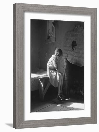 Resettled Farm Child-Dorothea Lange-Framed Art Print