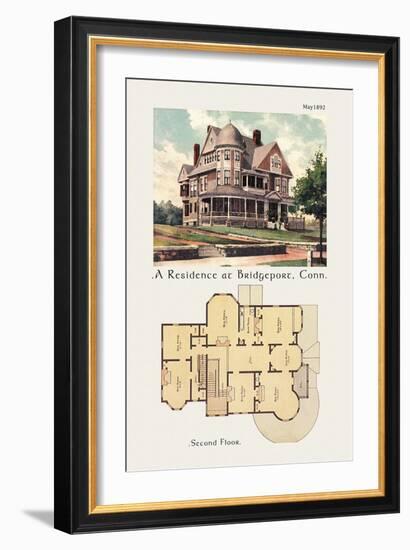 Residence at Bridgeport, Connecticut-null-Framed Art Print