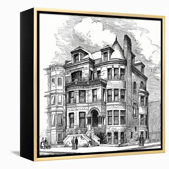 Residence Corner Eight Avenue and Berkeley Street, Brooklyn. F. Carles Merry, Architect. Illustrati-Oleg Golovnev-Framed Premier Image Canvas