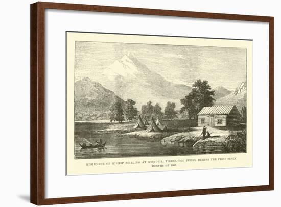 Residence of Bishop Stirling at Ooshooia, Tierra Del Fuego, During the First Seven Months of 1869-null-Framed Giclee Print