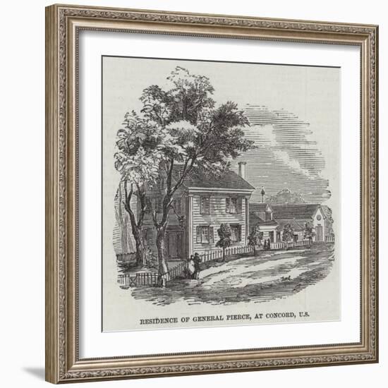 Residence of General Pierce, at Concord, US-null-Framed Giclee Print