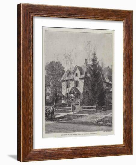 Residence of Mrs Beecher Stowe at Hartford, Connecticut-null-Framed Giclee Print