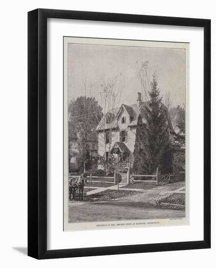 Residence of Mrs Beecher Stowe at Hartford, Connecticut-null-Framed Giclee Print