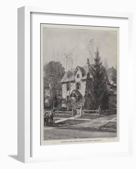 Residence of Mrs Beecher Stowe at Hartford, Connecticut-null-Framed Giclee Print