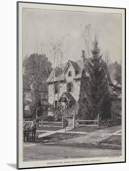 Residence of Mrs Beecher Stowe at Hartford, Connecticut-null-Mounted Giclee Print