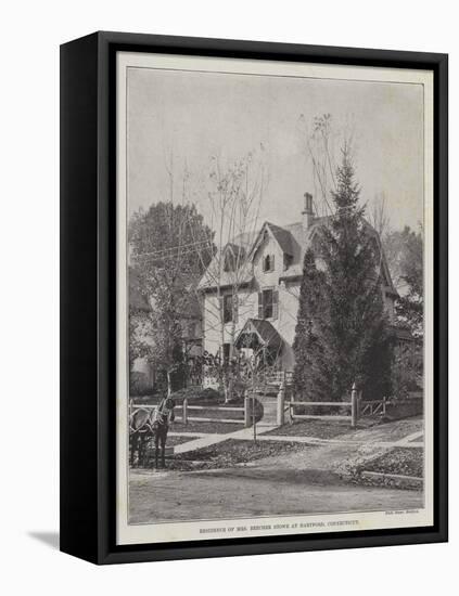 Residence of Mrs Beecher Stowe at Hartford, Connecticut-null-Framed Premier Image Canvas