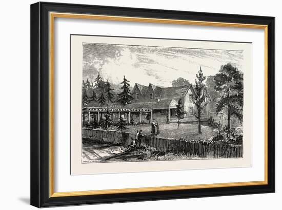 Residence of Mrs Hughes New Rugby Tennesee, 1884, USA, America, United States-null-Framed Giclee Print