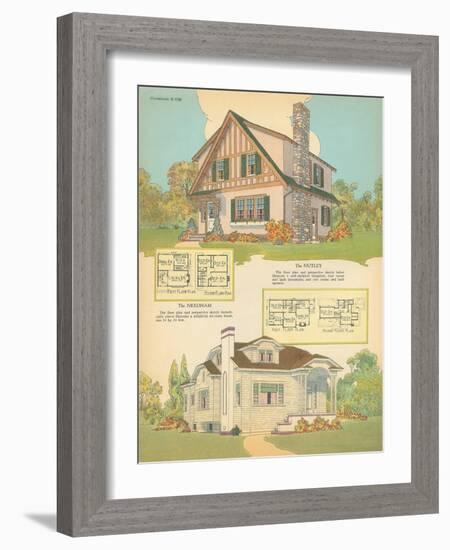 Residence, Rendering and Floor Plan-null-Framed Art Print