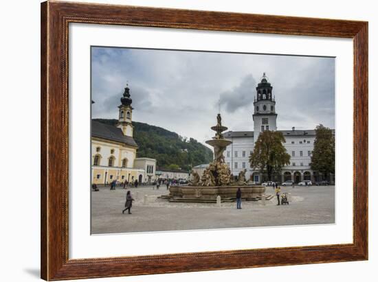 Residence Square in the Historic Heart of Salzburg, Austria, Europe-Michael Runkel-Framed Photographic Print