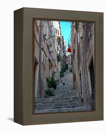 Residential Area off Main Street, Old Town, Dubrovnik, Croatia-Lisa S. Engelbrecht-Framed Premier Image Canvas