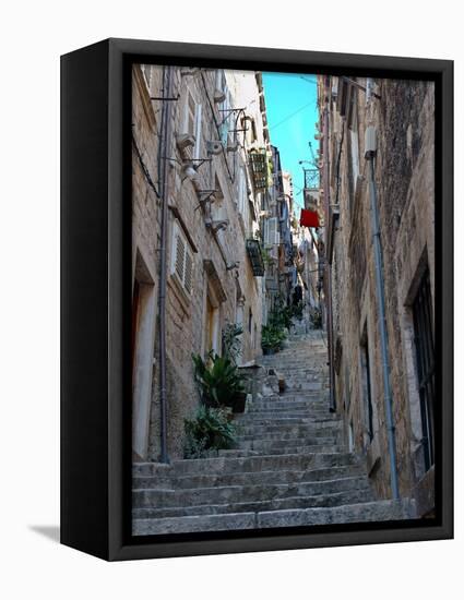 Residential Area off Main Street, Old Town, Dubrovnik, Croatia-Lisa S. Engelbrecht-Framed Premier Image Canvas