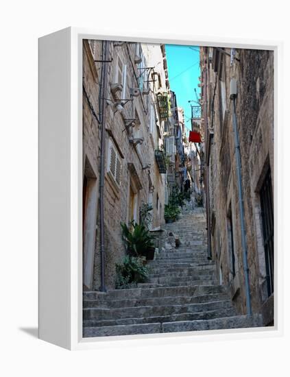 Residential Area off Main Street, Old Town, Dubrovnik, Croatia-Lisa S. Engelbrecht-Framed Premier Image Canvas