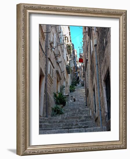 Residential Area off Main Street, Old Town, Dubrovnik, Croatia-Lisa S. Engelbrecht-Framed Photographic Print