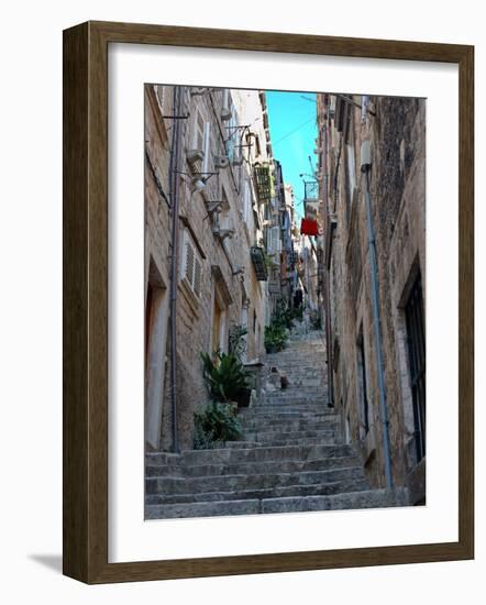 Residential Area off Main Street, Old Town, Dubrovnik, Croatia-Lisa S. Engelbrecht-Framed Photographic Print