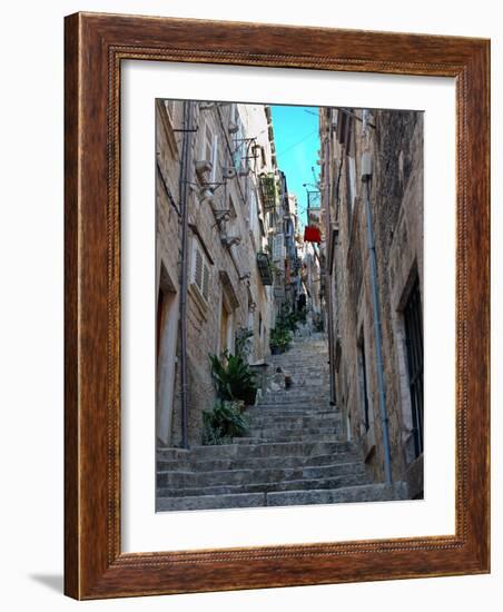 Residential Area off Main Street, Old Town, Dubrovnik, Croatia-Lisa S. Engelbrecht-Framed Photographic Print