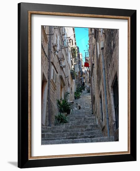 Residential Area off Main Street, Old Town, Dubrovnik, Croatia-Lisa S. Engelbrecht-Framed Photographic Print