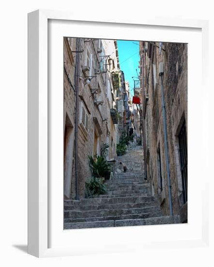 Residential Area off Main Street, Old Town, Dubrovnik, Croatia-Lisa S. Engelbrecht-Framed Photographic Print