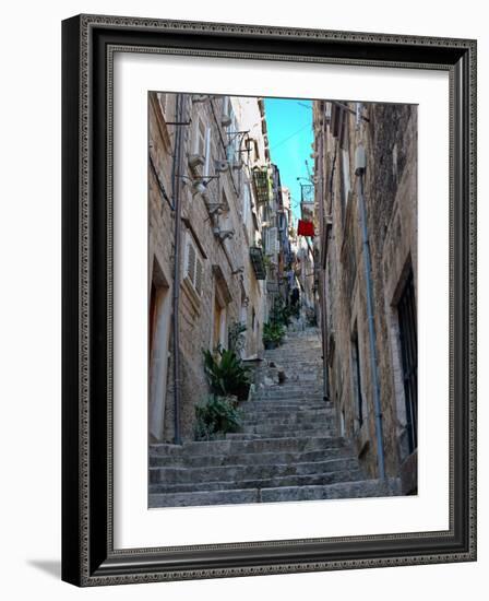 Residential Area off Main Street, Old Town, Dubrovnik, Croatia-Lisa S. Engelbrecht-Framed Photographic Print