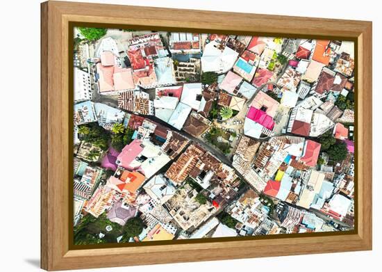 Residential buildings from above, Stone Town, Zanzibar, Tanzania-Roberto Moiola-Framed Premier Image Canvas