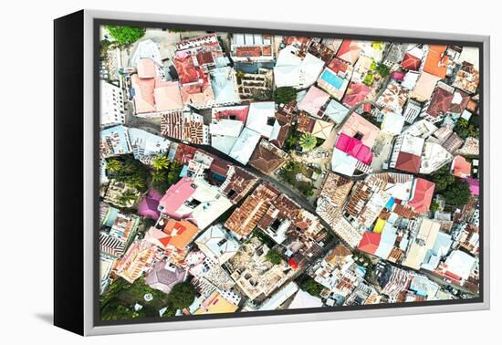 Residential buildings from above, Stone Town, Zanzibar, Tanzania-Roberto Moiola-Framed Premier Image Canvas